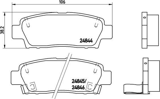 Brembo P 83 111 - Тормозные колодки, дисковые, комплект www.autospares.lv