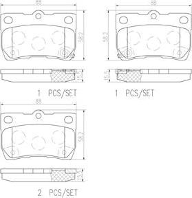 Brembo P83113N - Bremžu uzliku kompl., Disku bremzes www.autospares.lv