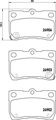 Brembo P 83 113 - Bremžu uzliku kompl., Disku bremzes autospares.lv