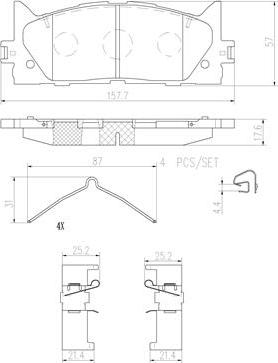 Brembo P83117N - Bremžu uzliku kompl., Disku bremzes www.autospares.lv