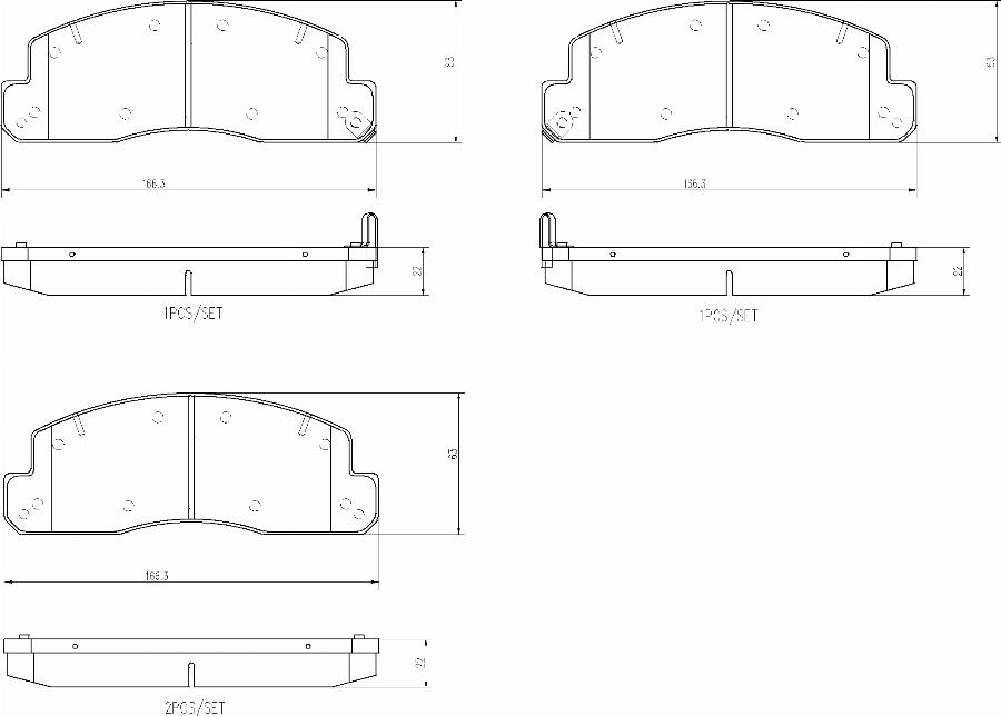 Brembo P 83 189 - Bremžu uzliku kompl., Disku bremzes www.autospares.lv