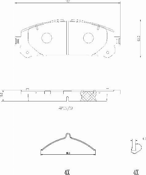 Brembo P 83 188 - Bremžu uzliku kompl., Disku bremzes www.autospares.lv