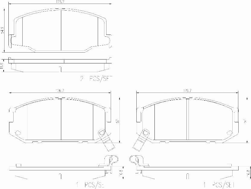 Brembo P83187N - Brake Pad Set, disc brake www.autospares.lv