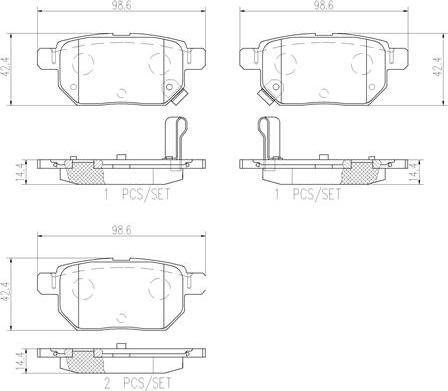 Brembo P83133N - Brake Pad Set, disc brake www.autospares.lv