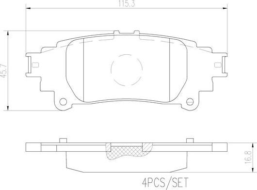 Brembo P83132N - Bremžu uzliku kompl., Disku bremzes autospares.lv