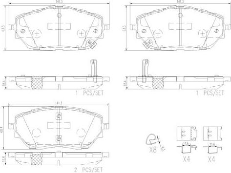 Brembo P83171N - Bremžu uzliku kompl., Disku bremzes www.autospares.lv