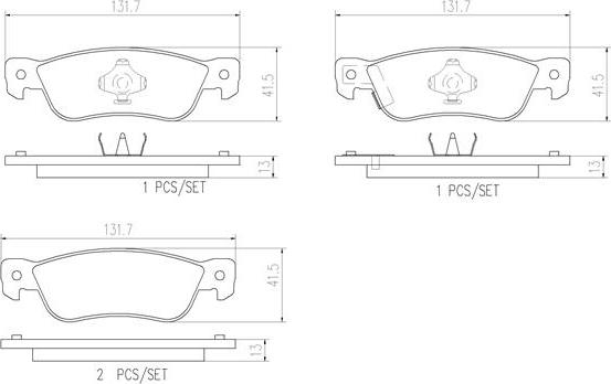 Brembo P34003N - Bremžu uzliku kompl., Disku bremzes autospares.lv