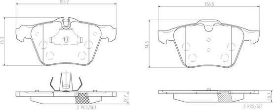 Brembo P36019N - Bremžu uzliku kompl., Disku bremzes autospares.lv