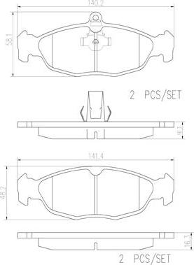 Brembo P36017N - Brake Pad Set, disc brake www.autospares.lv