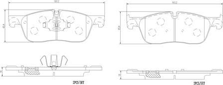 Brembo P36035N - Brake Pad Set, disc brake www.autospares.lv