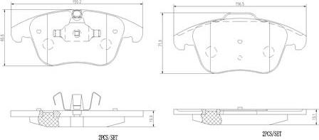 Brembo P36030N - Тормозные колодки, дисковые, комплект www.autospares.lv