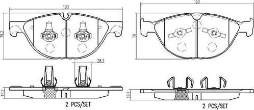 Brembo P36029N - Bremžu uzliku kompl., Disku bremzes www.autospares.lv