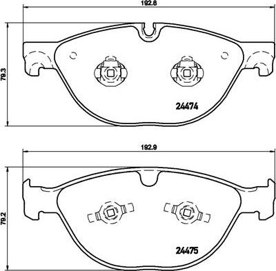 Brembo P 36 025 - Bremžu uzliku kompl., Disku bremzes www.autospares.lv