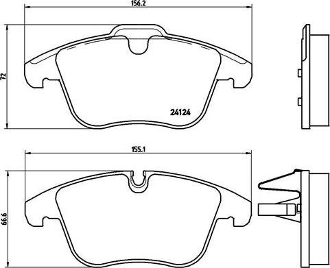 Brembo P 36 022 - Bremžu uzliku kompl., Disku bremzes autospares.lv