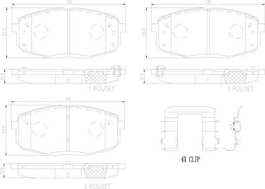 Brembo P30099N - Bremžu uzliku kompl., Disku bremzes autospares.lv