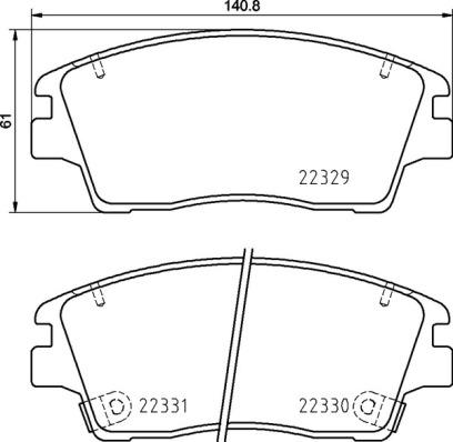 Brembo P 30 096 - Bremžu uzliku kompl., Disku bremzes autospares.lv