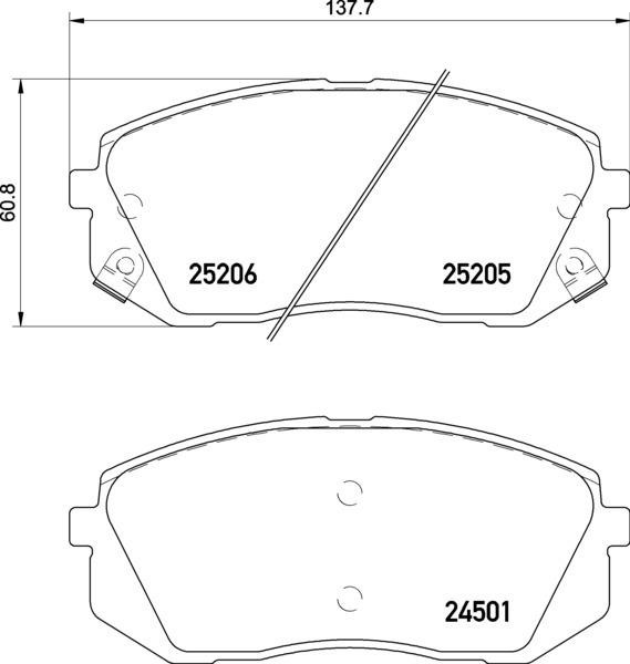 Brembo P 30 093E - Bremžu uzliku kompl., Disku bremzes www.autospares.lv