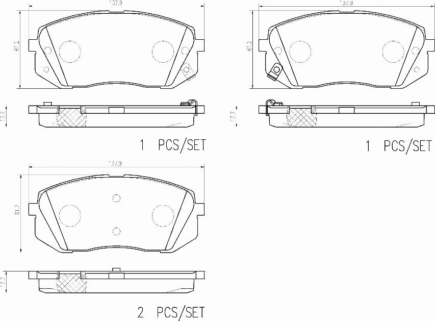 Brembo P30093N - Bremžu uzliku kompl., Disku bremzes www.autospares.lv