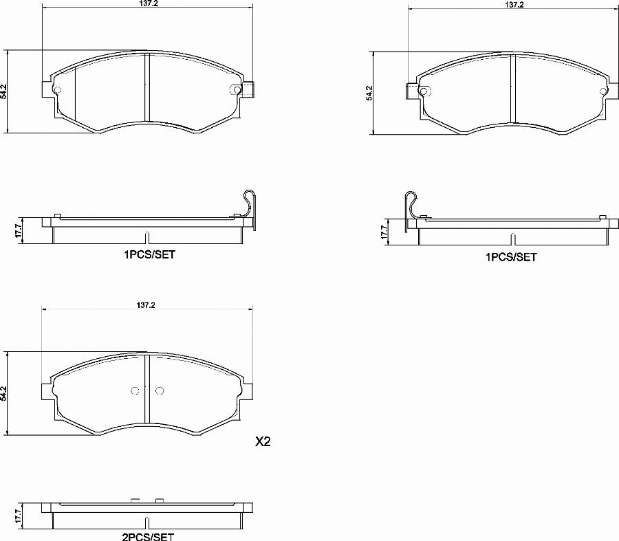 Brembo P30097N - Bremžu uzliku kompl., Disku bremzes www.autospares.lv