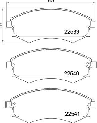 Brembo P 30 097 - Bremžu uzliku kompl., Disku bremzes www.autospares.lv