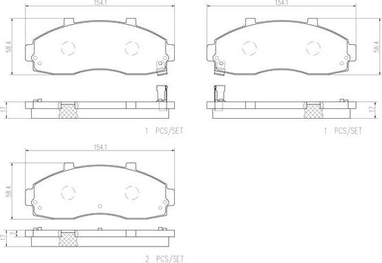 Brembo P30044N - Bremžu uzliku kompl., Disku bremzes www.autospares.lv