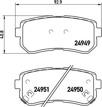 Brembo P30046N - Bremžu uzliku kompl., Disku bremzes www.autospares.lv