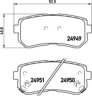 Brembo P 30 046 - Bremžu uzliku kompl., Disku bremzes www.autospares.lv