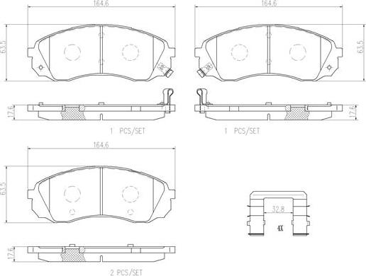 Brembo P30041N - Bremžu uzliku kompl., Disku bremzes www.autospares.lv