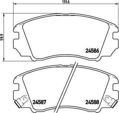 Brembo P 30 043 - Тормозные колодки, дисковые, комплект www.autospares.lv