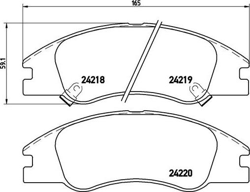 Brembo P 30 042 - Bremžu uzliku kompl., Disku bremzes autospares.lv