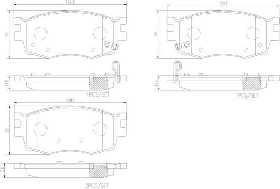 Brembo P30069N - Bremžu uzliku kompl., Disku bremzes www.autospares.lv