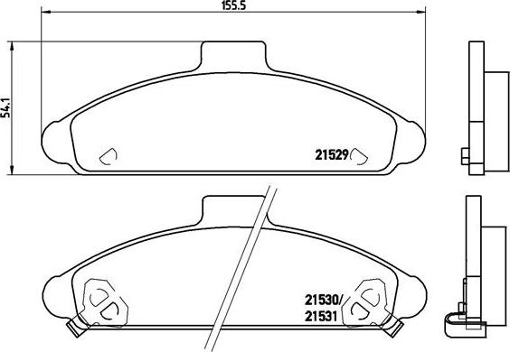 Brembo P 30 004 - Bremžu uzliku kompl., Disku bremzes www.autospares.lv