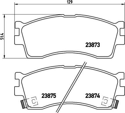 Brembo P 30 016 - Тормозные колодки, дисковые, комплект www.autospares.lv