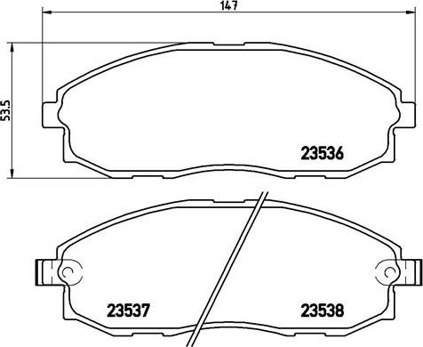 Brembo P30010N - Bremžu uzliku kompl., Disku bremzes www.autospares.lv