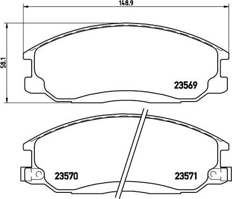 Brembo P 30 013 - Bremžu uzliku kompl., Disku bremzes www.autospares.lv