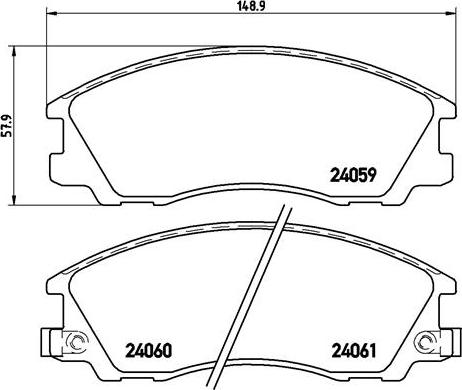 Brembo P 30 017 - Bremžu uzliku kompl., Disku bremzes autospares.lv