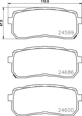 Brembo P30080N - Bremžu uzliku kompl., Disku bremzes www.autospares.lv