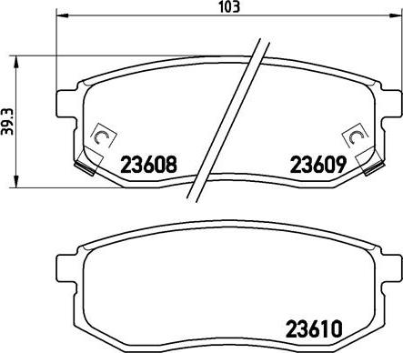 Brembo P 30 030 - Brake Pad Set, disc brake www.autospares.lv