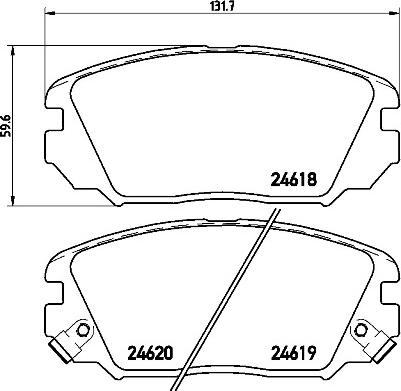 Brembo P30031N - Bremžu uzliku kompl., Disku bremzes autospares.lv