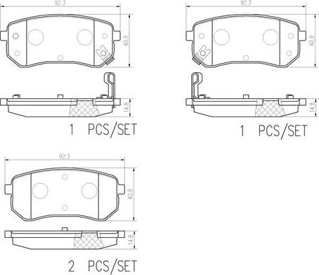 Brembo P30033N - Brake Pad Set, disc brake www.autospares.lv