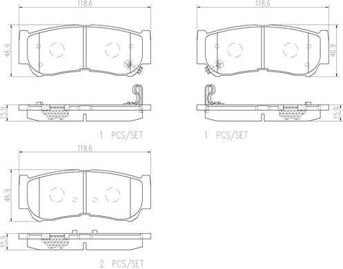 Brembo P30037N - Brake Pad Set, disc brake www.autospares.lv