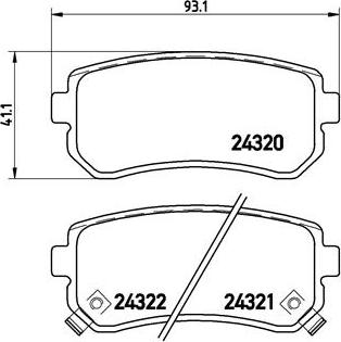 Brembo P 30 025 - Brake Pad Set, disc brake www.autospares.lv