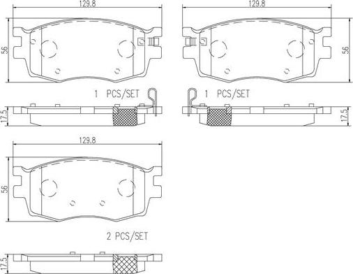 Brembo P30026N - Тормозные колодки, дисковые, комплект www.autospares.lv