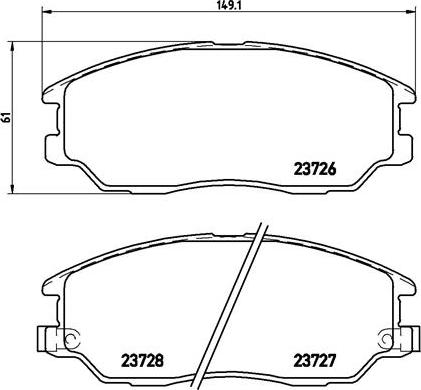 Brembo P 30 028 - Brake Pad Set, disc brake www.autospares.lv