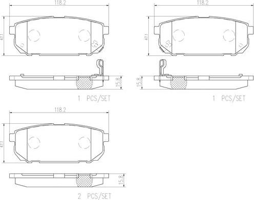 Brembo P30023N - Bremžu uzliku kompl., Disku bremzes autospares.lv