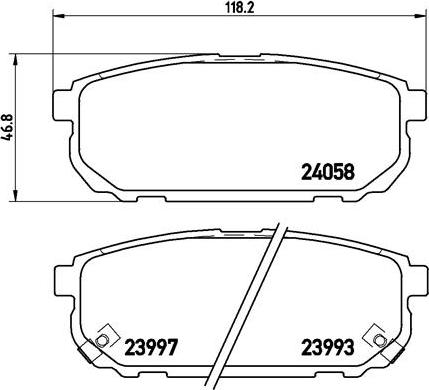 Brembo P 30 023 - Bremžu uzliku kompl., Disku bremzes autospares.lv