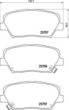 Brembo P 30 070 - Bremžu uzliku kompl., Disku bremzes autospares.lv