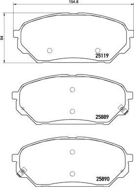 Brembo P30071N - Bremžu uzliku kompl., Disku bremzes www.autospares.lv