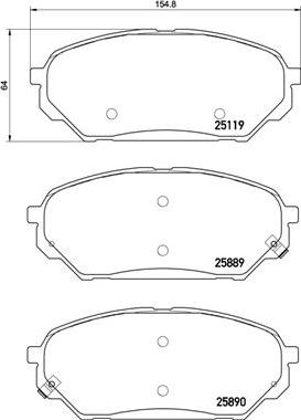 Brembo P 30 071 - Bremžu uzliku kompl., Disku bremzes www.autospares.lv