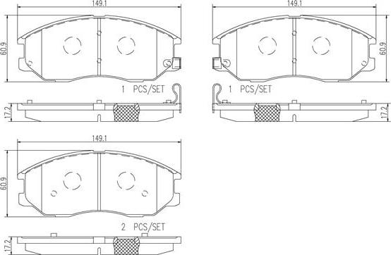 Brembo P30078N - Brake Pad Set, disc brake www.autospares.lv